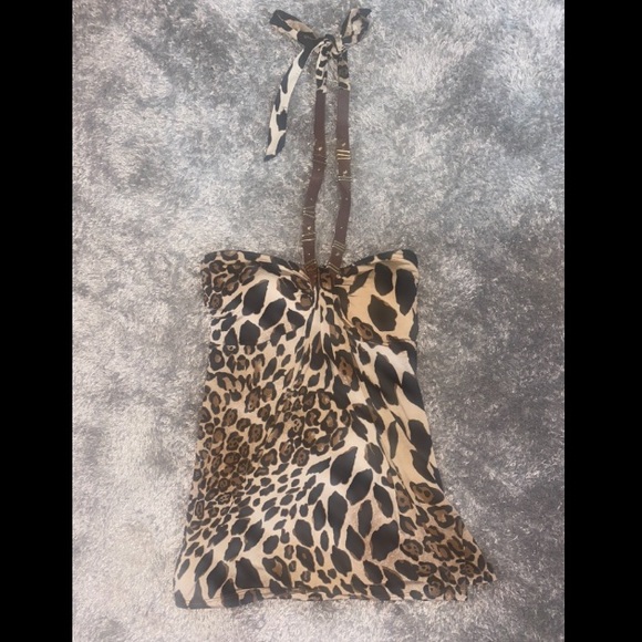 Cache Leopard Print Halter Top | Y2K Clubwear | Small - Picture 5 of 10